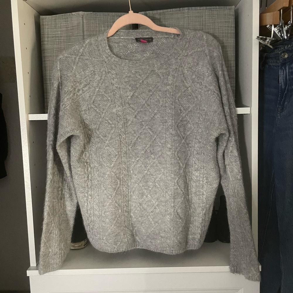 Vince Camuto Gray Crewneck Sweater